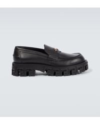 Versace - Loafers Greca Portico aus Leder - Lyst