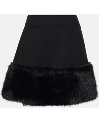 Prada - Minirock Aus Einem Baumwollgemisch - Lyst