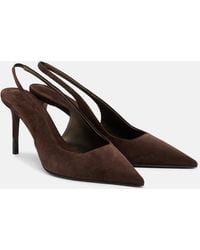 Brunello Cucinelli - Monili Suede Slingback Pumps - Lyst