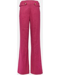 Veronica Beard - Pantalon evase Sunny en lin melange - Lyst