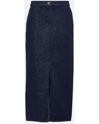 Magda Butrym - Low-Rise Denim Maxi Skirt - Lyst