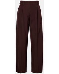 Brunello Cucinelli - Wool And Cotton Straight Pants - Lyst