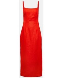 SIR. - Primrose Ruched Linen Maxi Dress - Lyst
