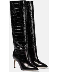 Paris Texas - Croc-effect Leather Knee-high Boots - Lyst