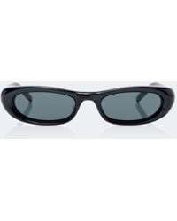 Saint Laurent - Sl 557 Shade Plump Rectangular Sunglasses - Lyst