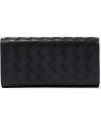 Bottega Veneta - Intrecciato Large Leather Wallet - Lyst