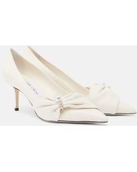 Jimmy Choo - Rafi Embellished Leather Pumps - Lyst