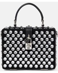 Dolce & Gabbana - Dolce Box Embellished Leather Bag - Lyst