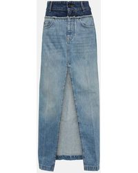 Stella McCartney - Denim Maxi Skirt - Lyst