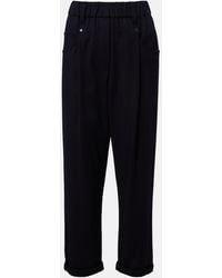 Brunello Cucinelli - Monili Cotton-Blend Straight Pants - Lyst