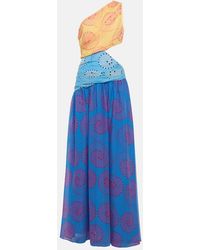 STAUD - Ashlyn One-Shoulder Chiffon Maxi Dress - Lyst