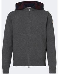 Moncler - Hooded Wool And Cashmere Zip-Up Cardigan - Lyst