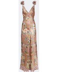 CAMILLA - Floral Silk Satin Slip Dress - Lyst