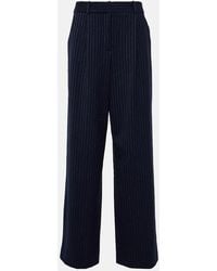Veronica Beard - Heyser Pinstripe High-Rise Wide-Leg Pants - Lyst