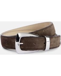 KHAITE - Benny Suede Belt - Lyst