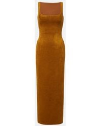 Alaïa - Velvet Midi Dress - Lyst