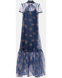STAUD - Maxikleid Calluna Aus Organza - Lyst