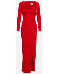 Roland Mouret - Red Long Dress With Slit - Lyst
