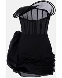 Magda Butrym - Floral-Applique Tulle Corset Dress - Lyst