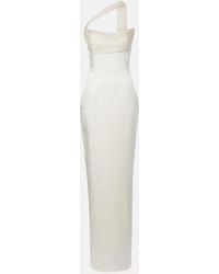 The New Arrivals Ilkyaz Ozel - Julietta Scarf-Detail Silk Gown - Lyst