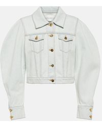 Nina Ricci - Cropped Denim Jacket - Lyst