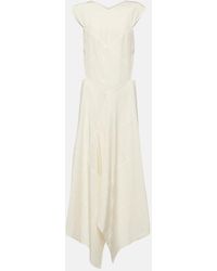 JOSEPH - Robe Midi Danube En Crepe De Soie - Lyst