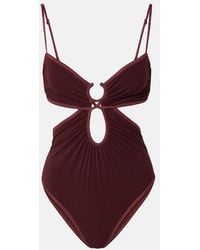Johanna Ortiz - Cutout Gathered Terry Swimsuit - Lyst