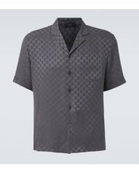 Gucci - Gg Silk Jacquard Bowling Shirt - Lyst