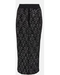 Dolce & Gabbana - Dg Cotton-blend Tulle Midi Skirt - Lyst