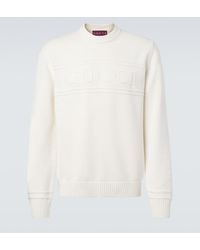 Gucci - Logo Cotton And Wool Sweater - Lyst