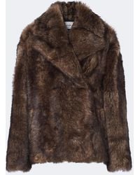 Yves Salomon - Double-Breasted Shearling Jacket - Lyst