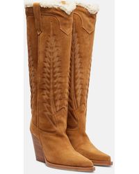 Paris Texas - Winter El Dorado Suede Cowboy Boots - Lyst