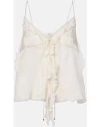 Chloé - Top Aus Seiden-Charmeuse - Lyst