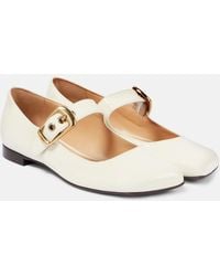 Chloé - Polly Leather Mary Jane Flats - Lyst