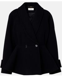 Chloé - Peplum Wool-Blend Coat - Lyst