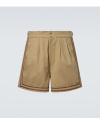Bode - Cotton Twill Bermuda Shorts - Lyst