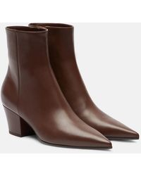 Gianvito Rossi - Keinna 55 Leather Ankle Boots - Lyst