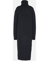 Saint Laurent - Ribbed-knit Wool Sweater Dress - Lyst