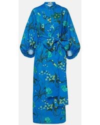 Erdem - Floral Cotton And Linen Midi Dress - Lyst