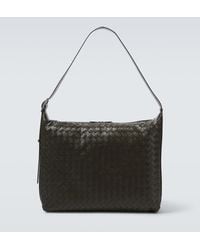 Bottega Veneta - Traveler Intreccio Leather Messenger Bag - Lyst