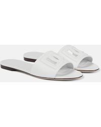 Dolce & Gabbana - Dg Logo Leather Sandal - Lyst