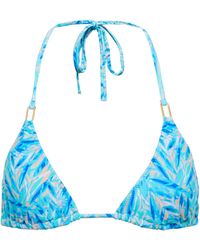 Melissa Odabash Haut de bikini imprime Cancun - Bleu