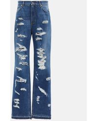 Dolce & Gabbana - Jeans rectos de tiro alto - Lyst