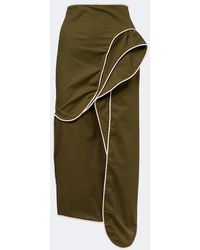 Adriana Degreas - Ruffled Cotton-Blend Midi Skirt - Lyst