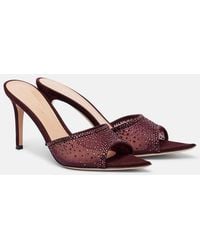 Gianvito Rossi - Rania 85 Crystal-Embellished Mules - Lyst