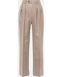 Loro Piana - High-rise Wool And Cashmere Suit Pants - Lyst