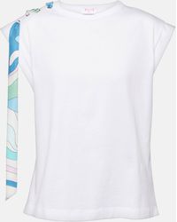 Emilio Pucci - Bow-detail Cotton T-shirt - Lyst