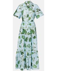 Erdem - Vestido Midi De Algodon Floral - Lyst