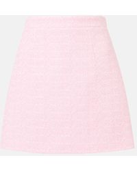 Patou - Mini-Jupe En Tweed De Coton Melange - Lyst