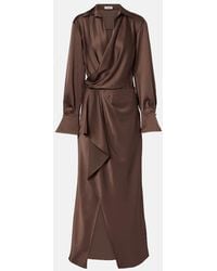 Jonathan Simkhai - Talita Draped Satin Wrap Dress - Lyst